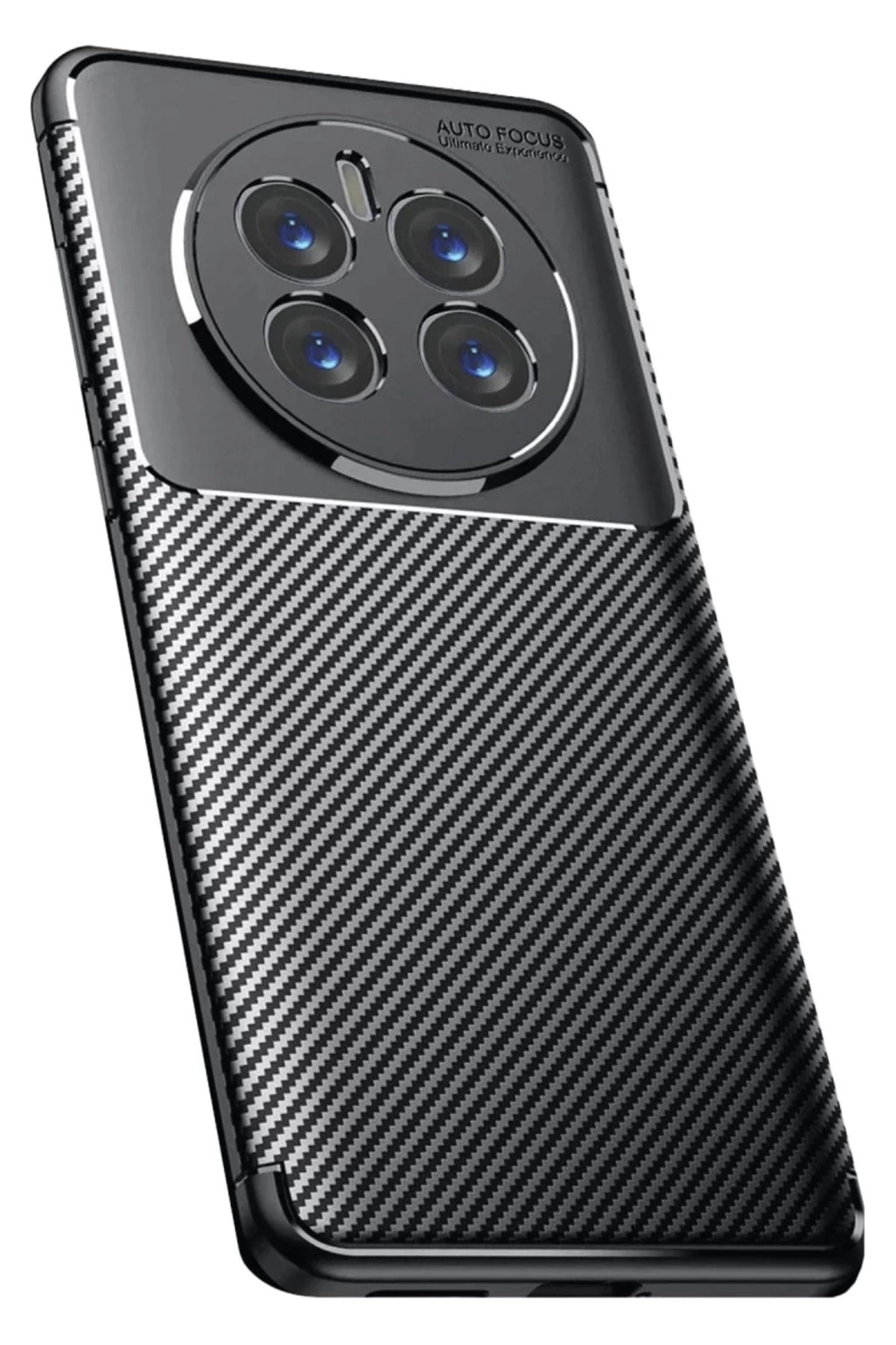 Realme 12 Pro Plus Uyumlu Kılıf Auto Focus Karbon Kapak - Siyah