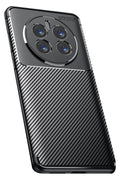 Realme 12 Pro Plus Uyumlu Kılıf Auto Focus Karbon Kapak - Siyah
