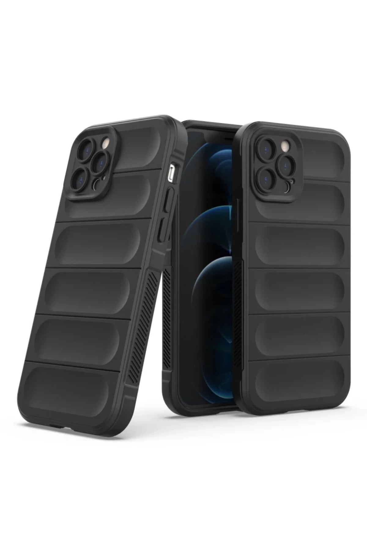 Apple iPhone 12 Pro Uyumlu Kılıf Optimum Silikon - Siyah