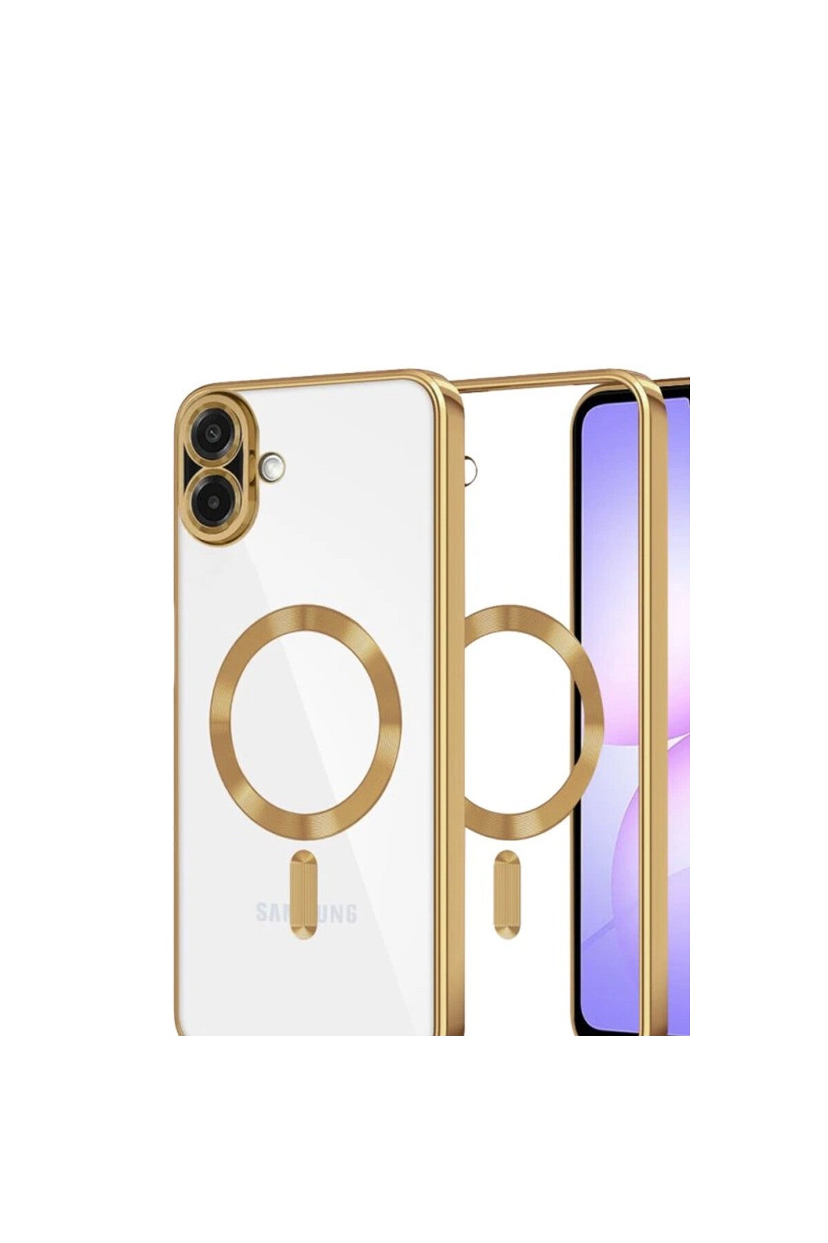 Samsung Galaxy A07 4G Uyumlu Kross Magneticsafe Kapak - Gold