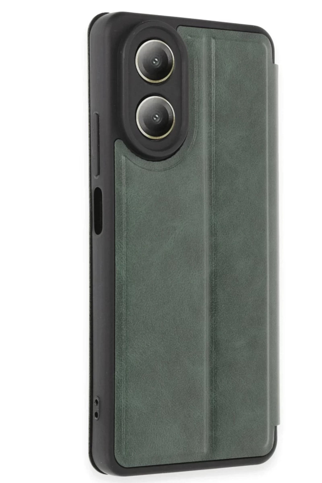 Oppo A38 Uyumlu Kılıf Flip Cover - Koyu Yeşil