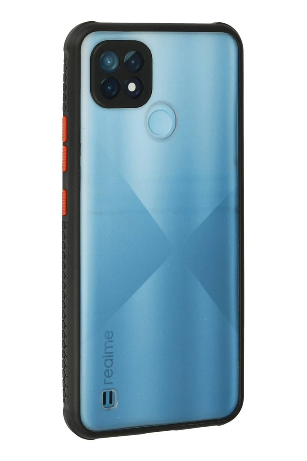 Realme C21 Uyumlu Kılıf Miami Şeffaf Silikon - Siyah