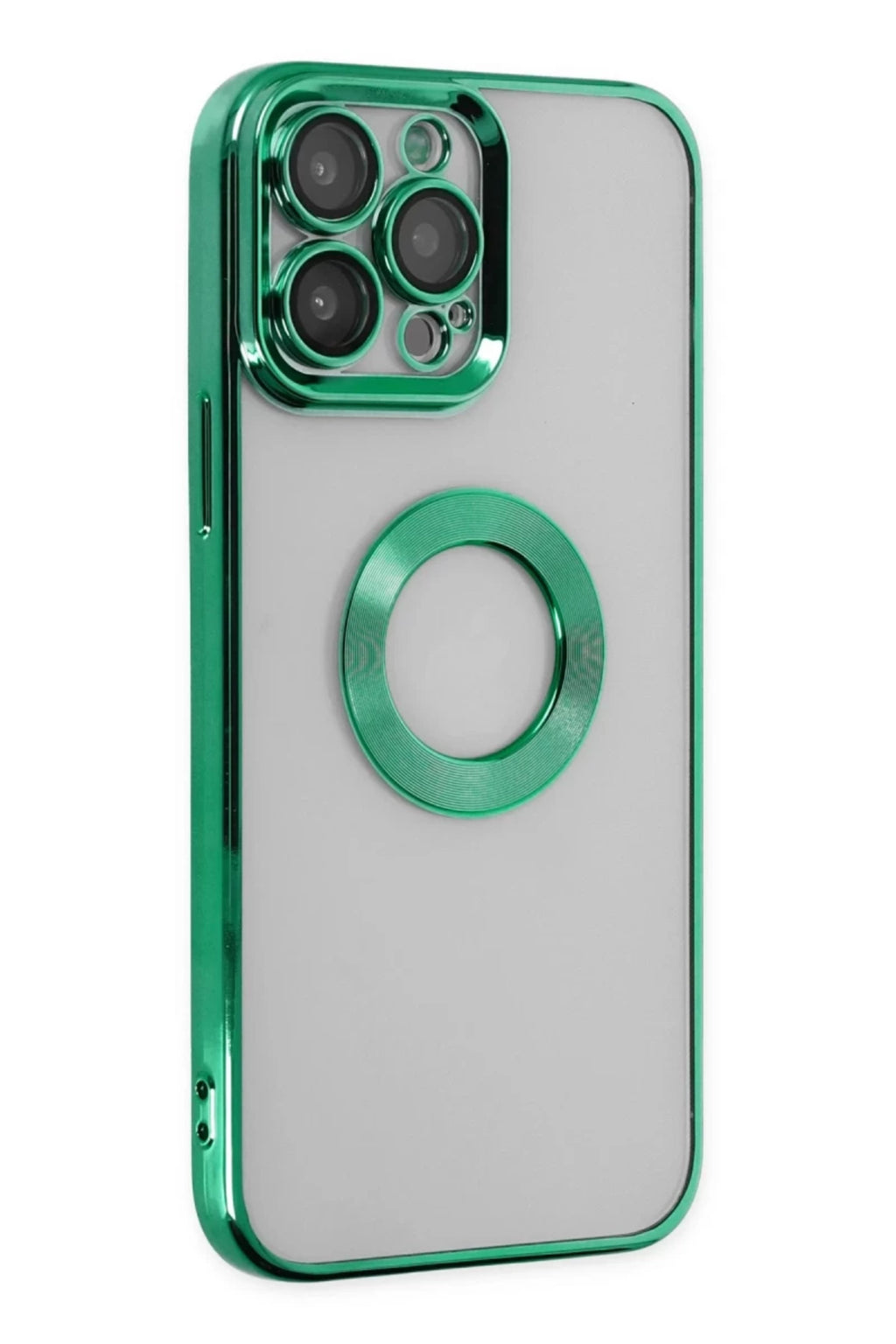 Apple iPhone 14 Pro Uyumlu Kılıf Slot Silikon - Köknar Yeşili