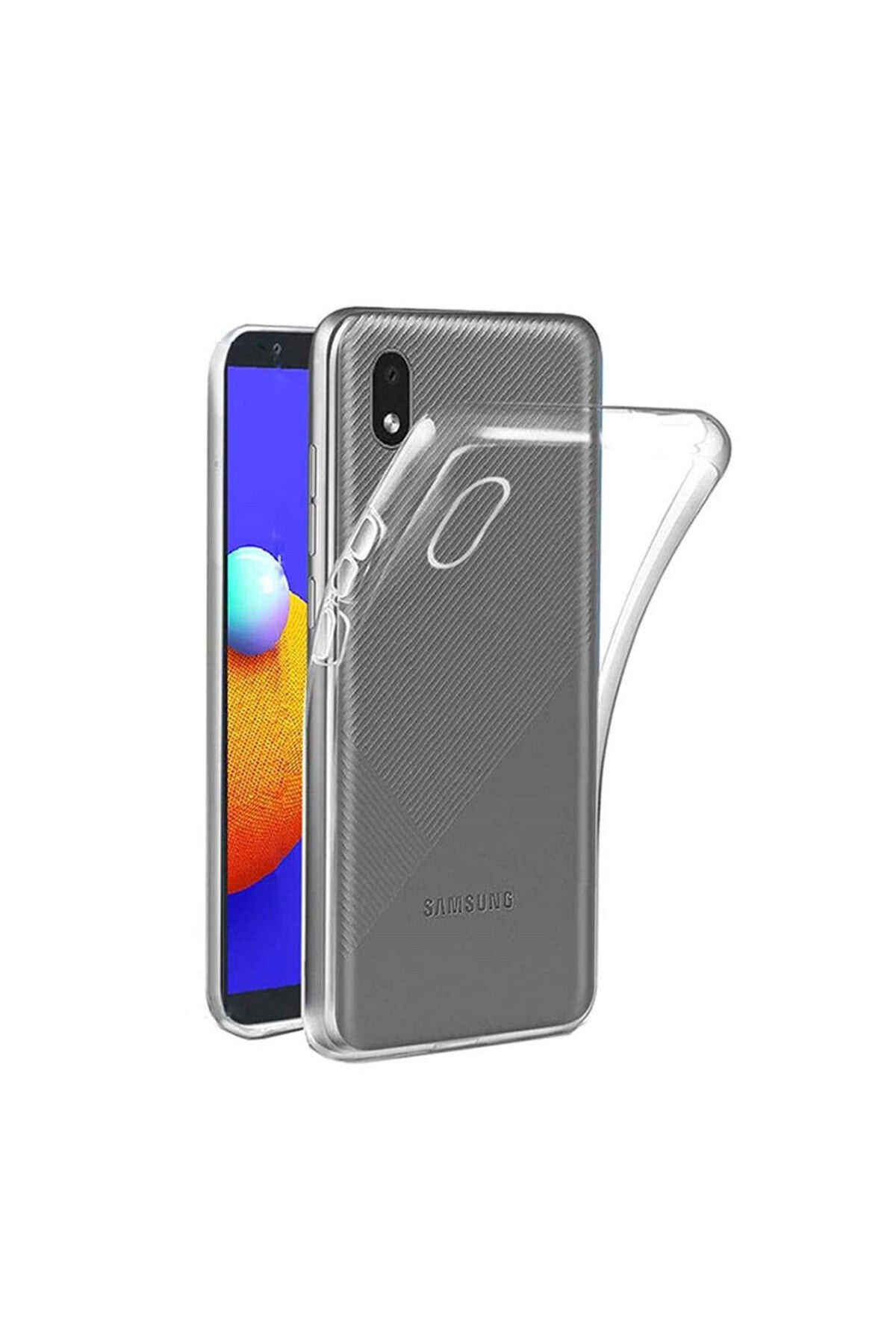Samsung Galaxy A01 Core Uyumlu Kılıf Lüx Şeffaf Silikon