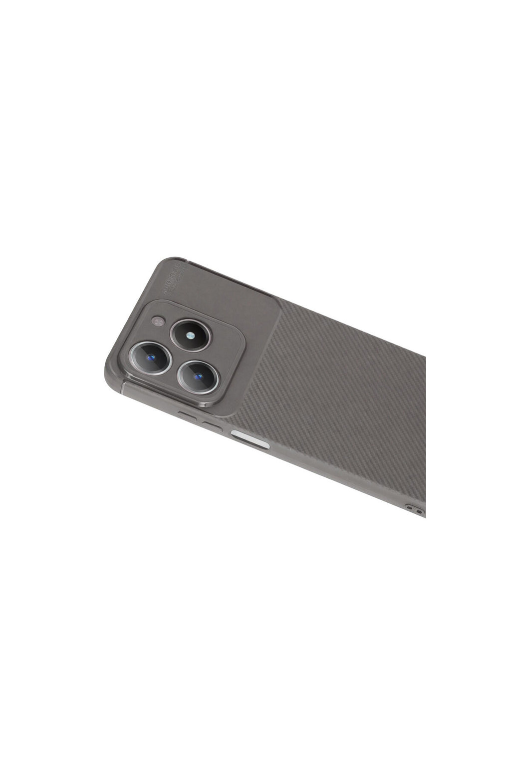 Realme C61 Uyumlu Kılıf Auto Focus Karbon Kapak - Gri