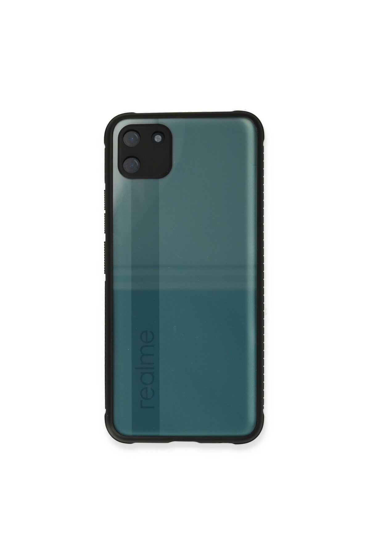 Realme C11 Uyumlu Kılıf Miami Şeffaf Silikon - Siyah