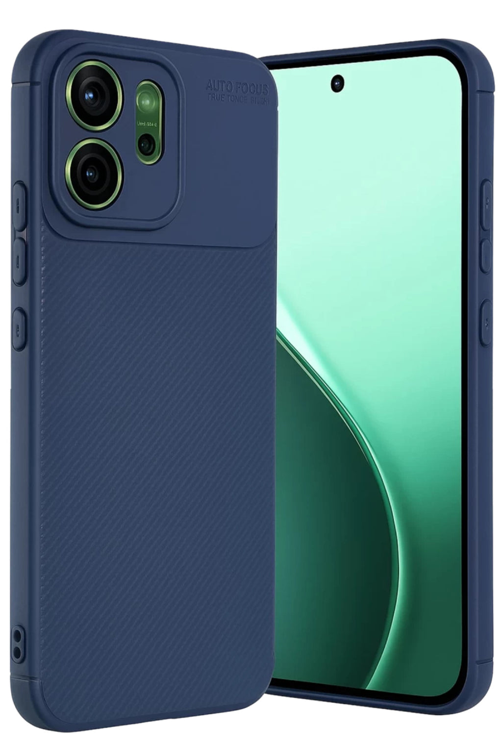 Oppo Reno 14F Uyumlu Auto Focus Karbon Kapak - Lacivert
