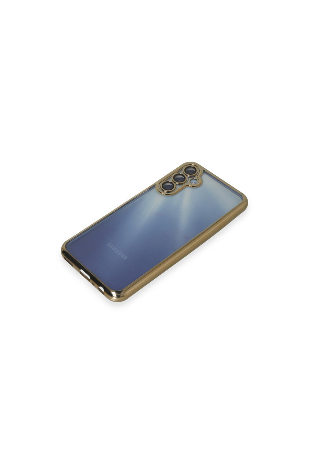 Samsung Galaxy A35 5G Uyumlu Kılıf Lensli Silikon - Gold
