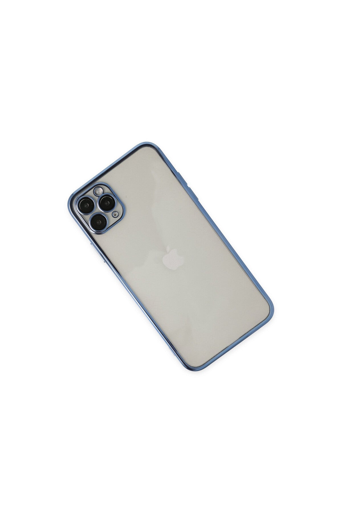 Apple iPhone 11 Pro Uyumlu Kılıf Lensli Silikon - Açık Mavi