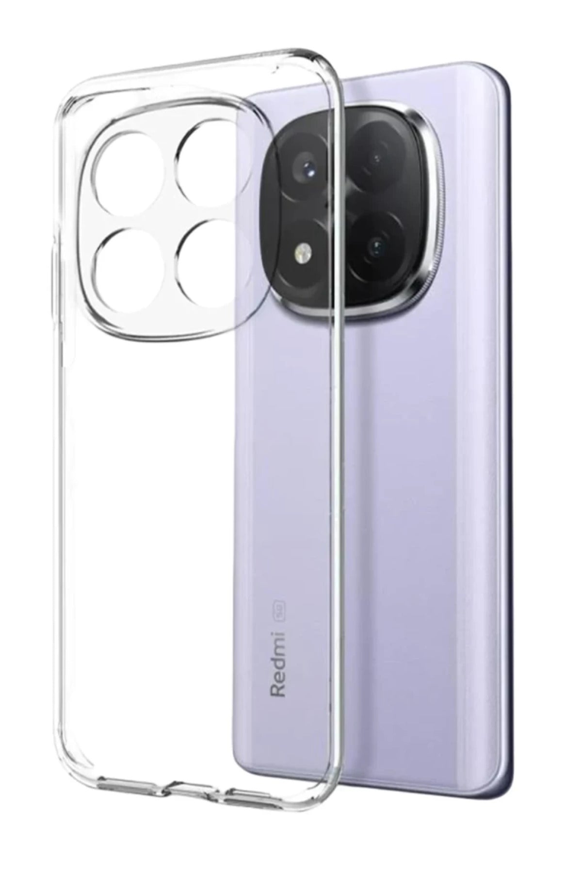 Xiaomi Redmi Note 15 4G Uyumlu Lüx Şeffaf Silikon - Şeffaf
