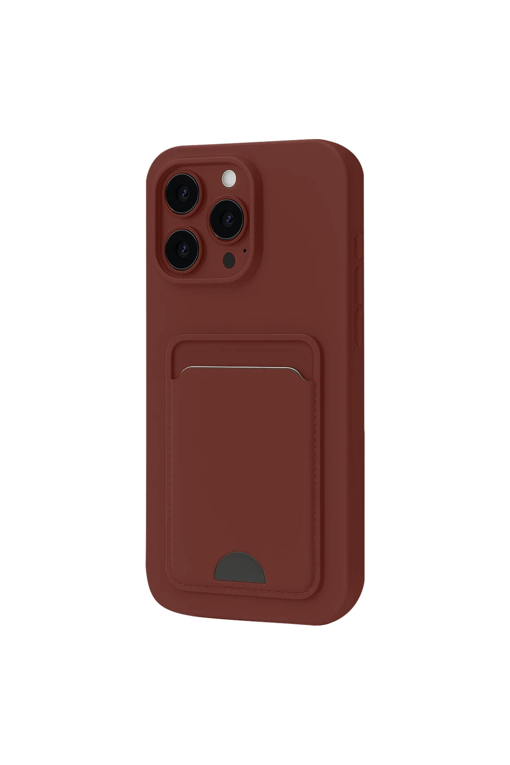 Apple iPhone 16 Pro Max Uyumlu Kılıf Kelvin Kartvizitli Silikon - Bordo
