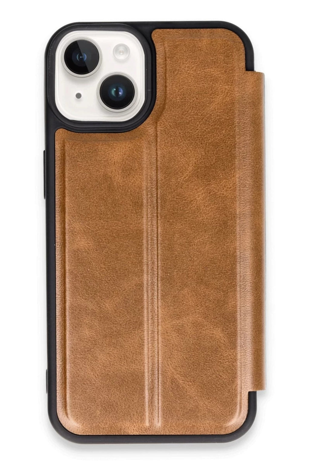 Apple iPhone 14 Uyumlu Kılıf Flip Cover - Taba