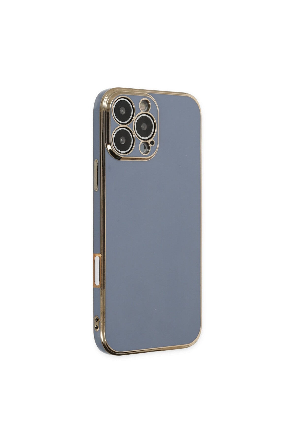 Apple iPhone 16 Pro Max Uyumlu Kılıf Volet Silikon - Mavi
