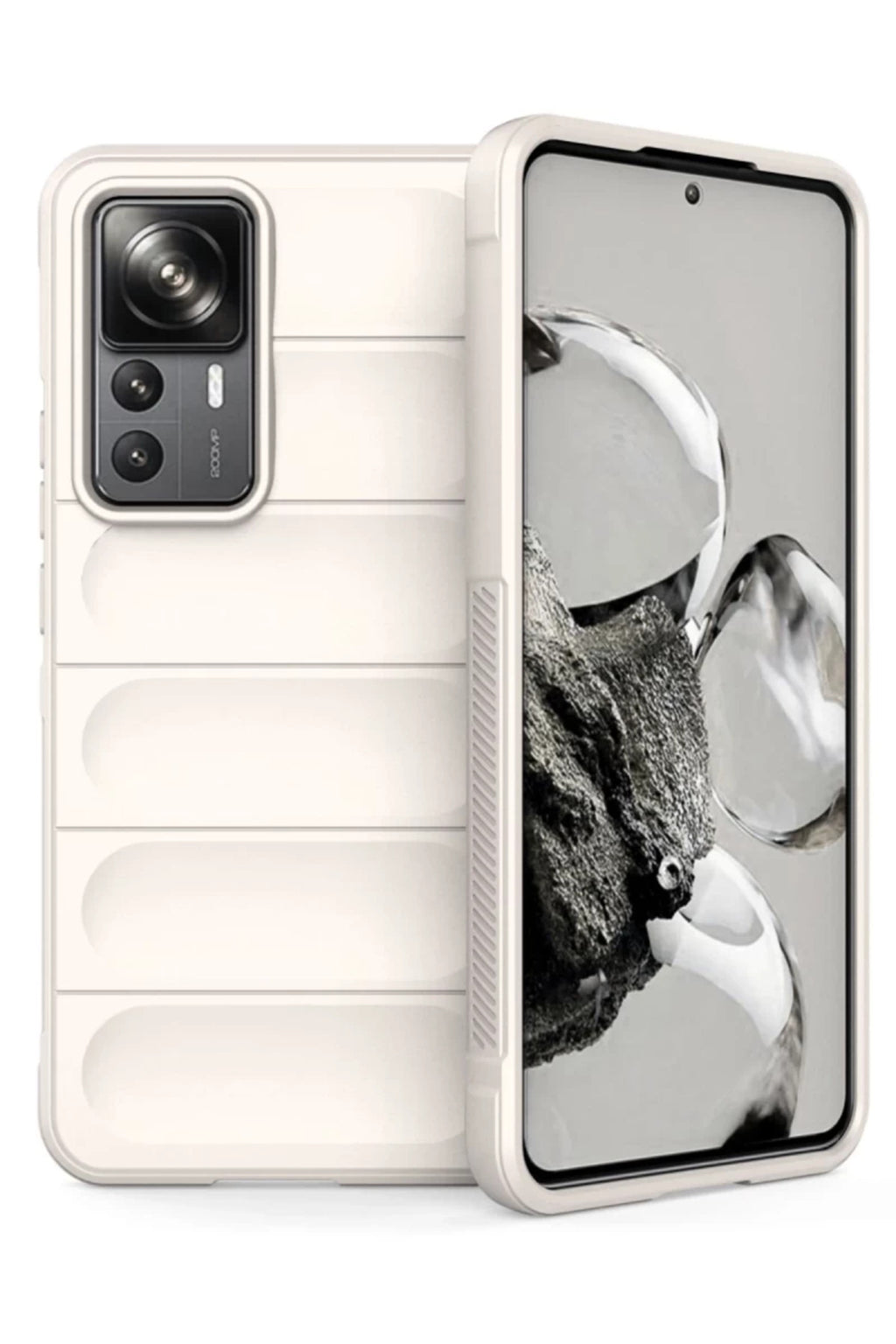 Xiaomi Mi 12T Pro Uyumlu Kılıf Optimum Silikon - Krem