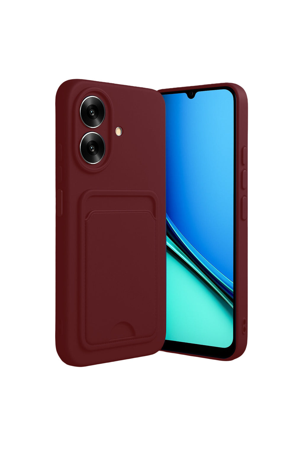 Realme Note 60 Uyumlu Kelvin Kartvizitli Silikon - Bordo