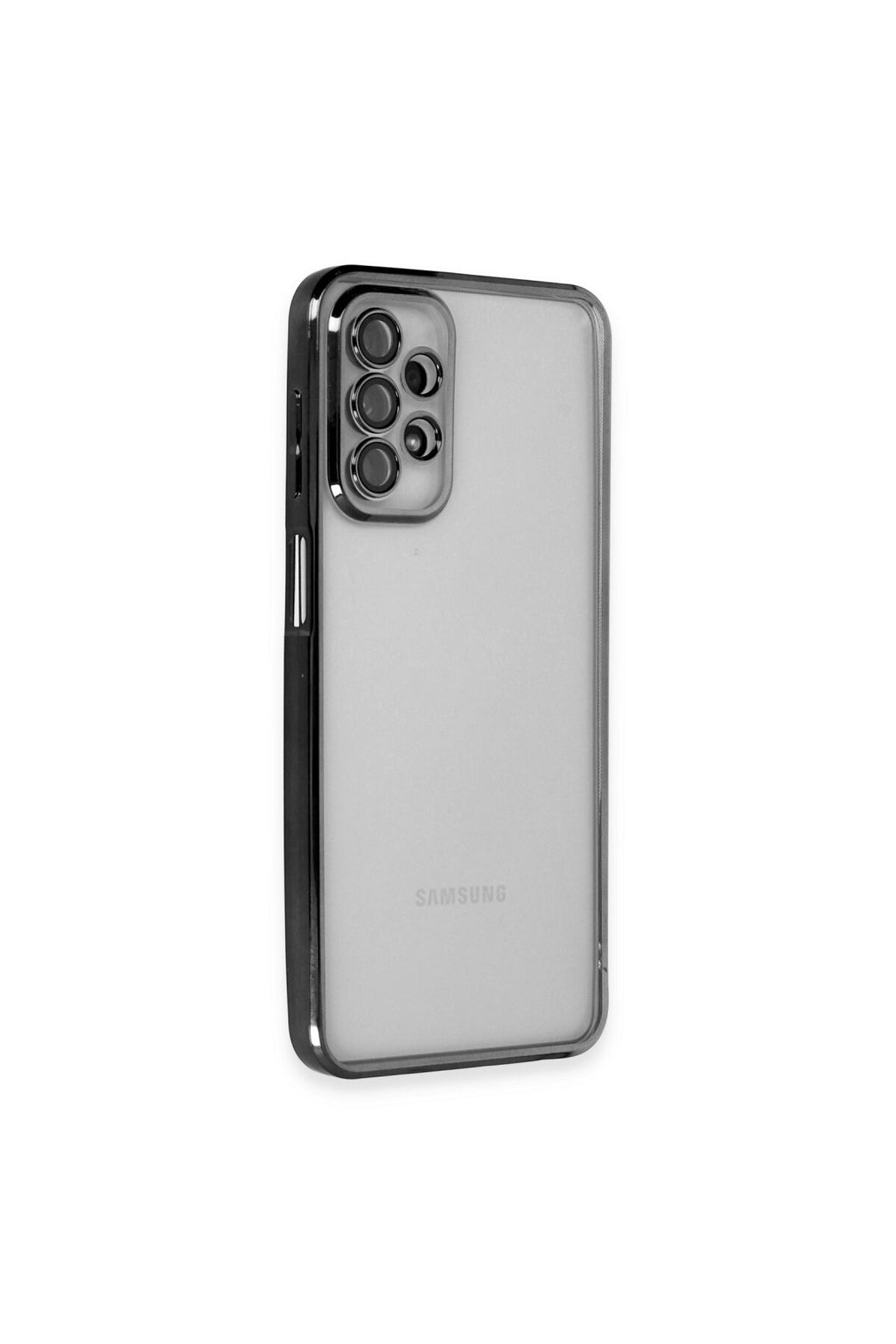 Samsung Galaxy A23 4G Uyumlu Kılıf Lensli Silikon - Siyah