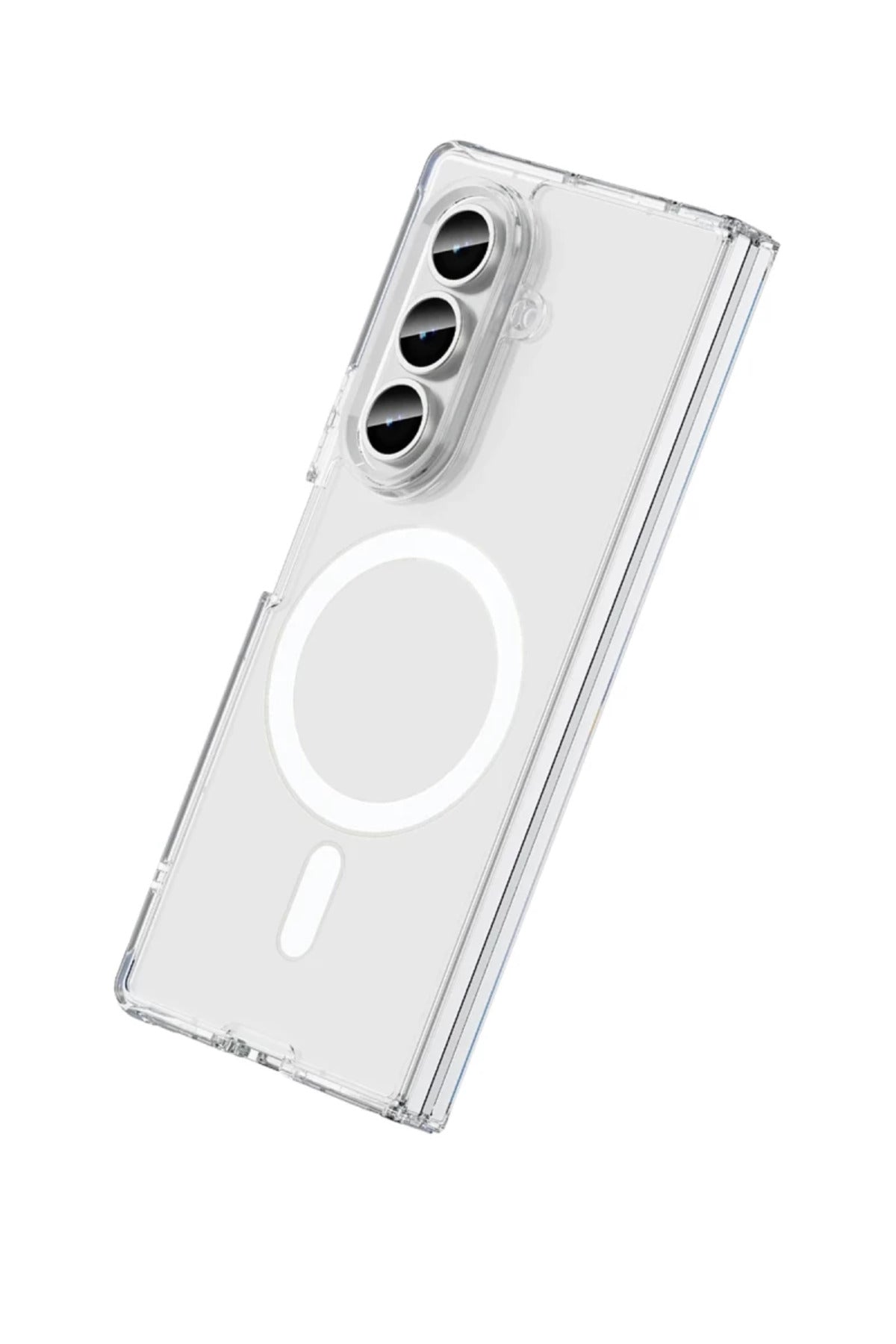 Samsung Galaxy Z Fold 7 Kılıf Magneticsafe Şeffaf Silikon - Şeffaf