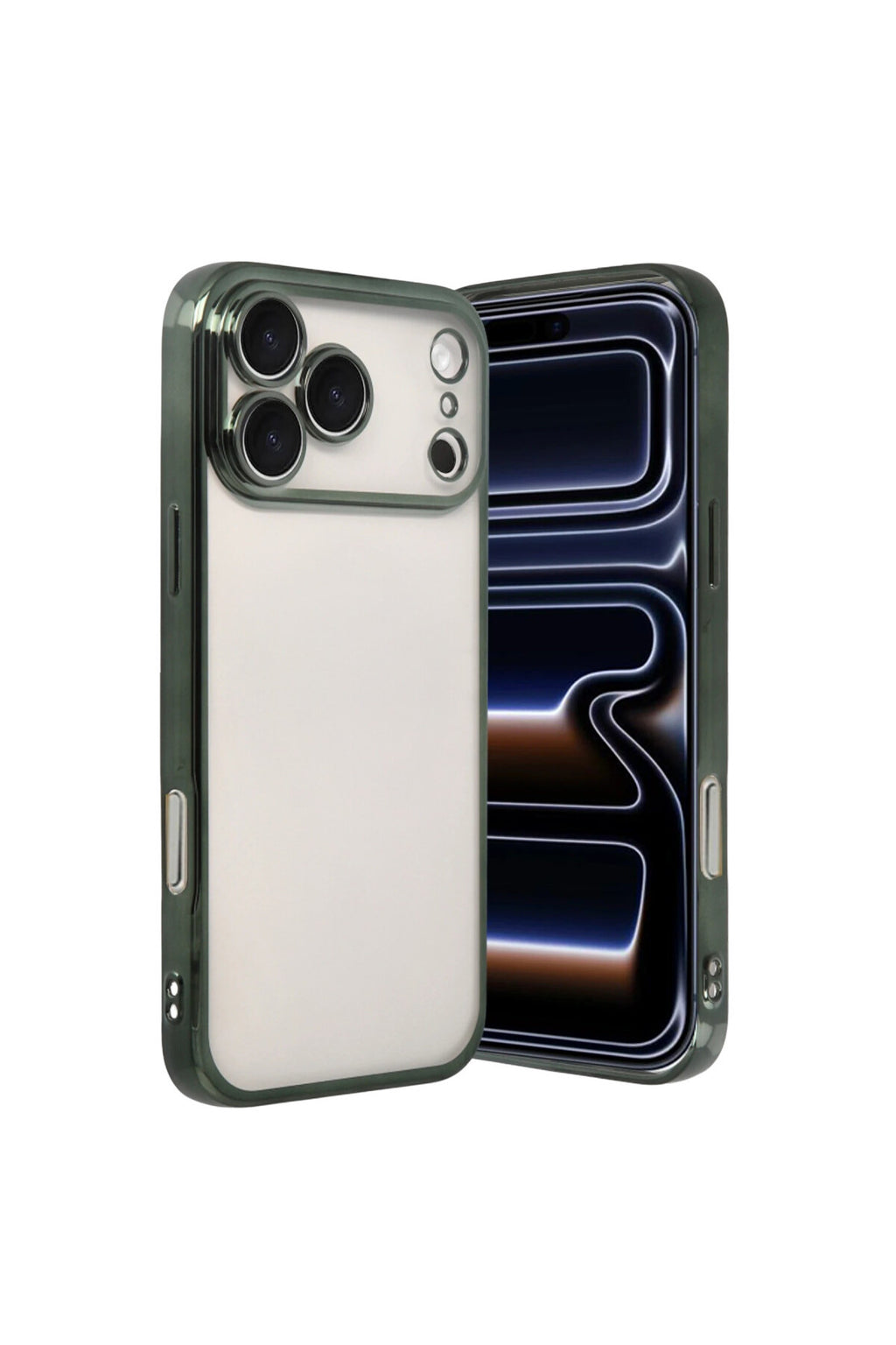 Apple iPhone 17 Pro Uyumlu Lensli Silikon - Yeşil
