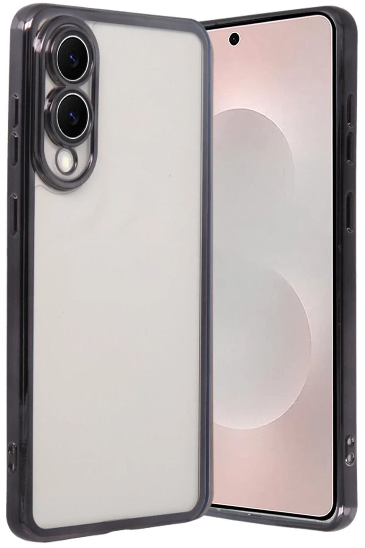 Samsung Galaxy S25 Uyumlu Edge Lensli Silikon - Siyah