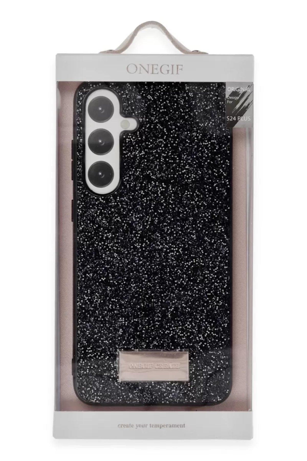 Onegif Samsung Galaxy A55 5G Uyumlu Bright Simli Kapak - Derin Mor
