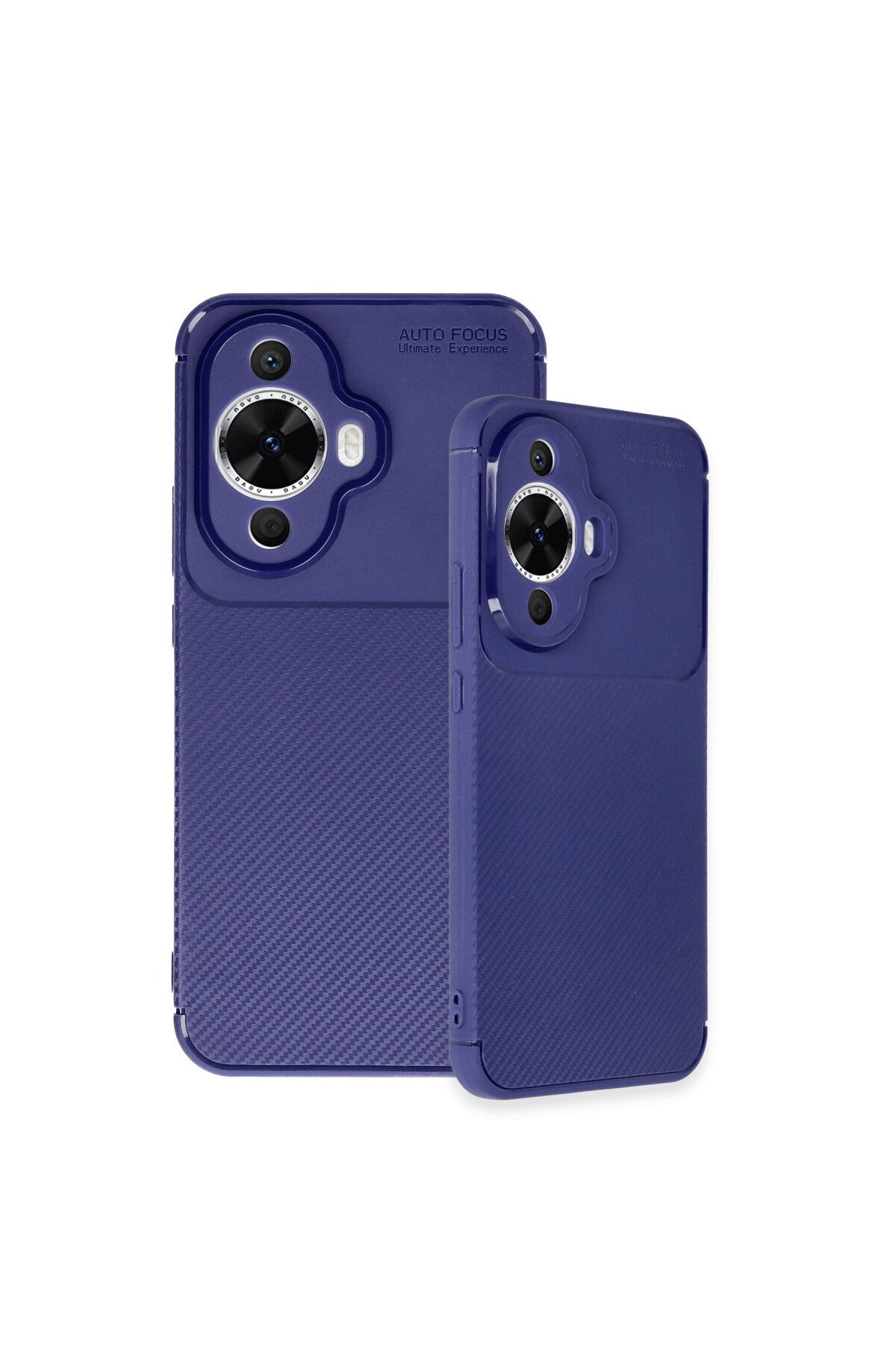 Huawei Nova 12S Uyumlu Kılıf Auto Focus Karbon Kapak - Lacivert