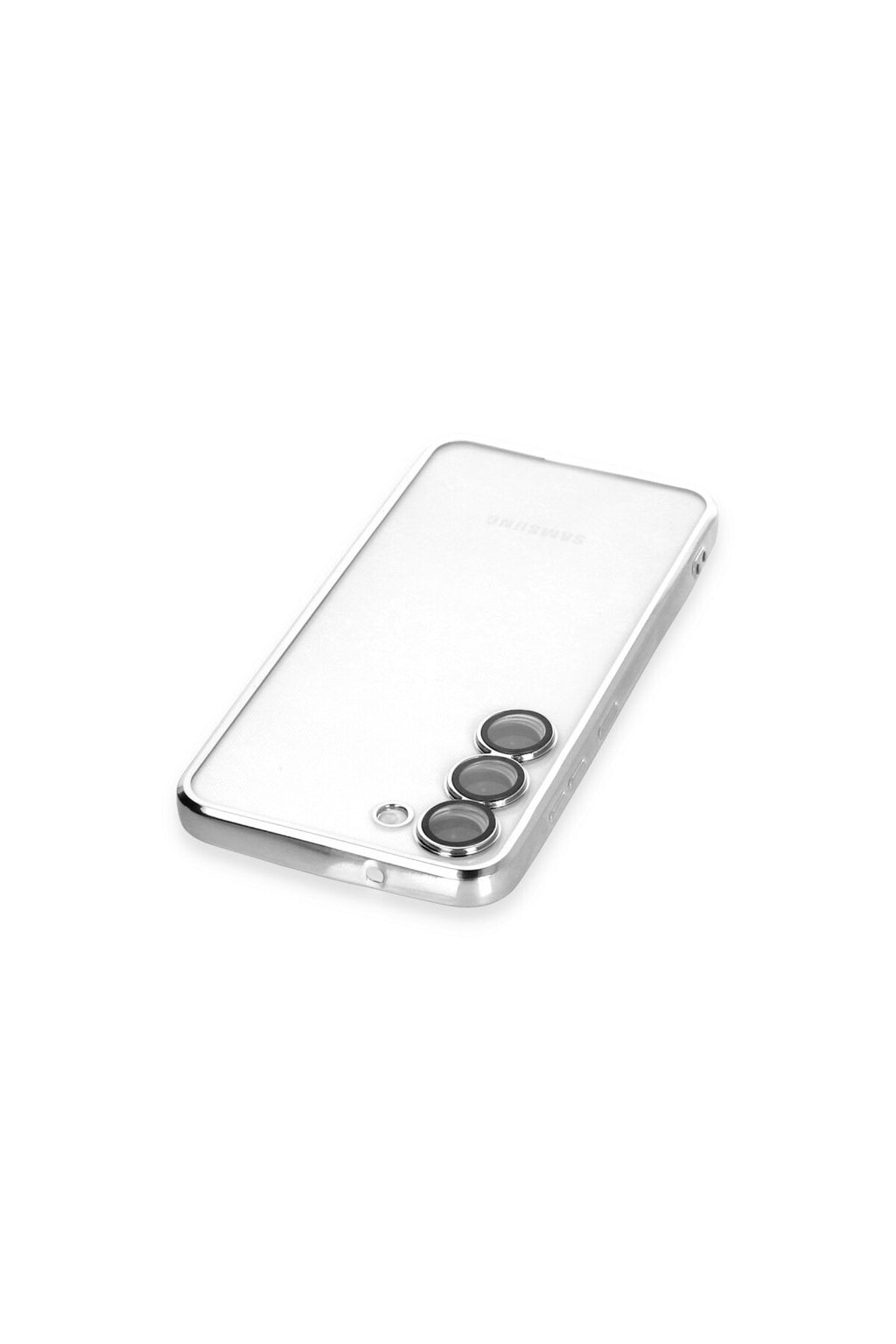 Samsung Galaxy S24 Uyumlu Kılıf Lensli Silikon - Gümüş