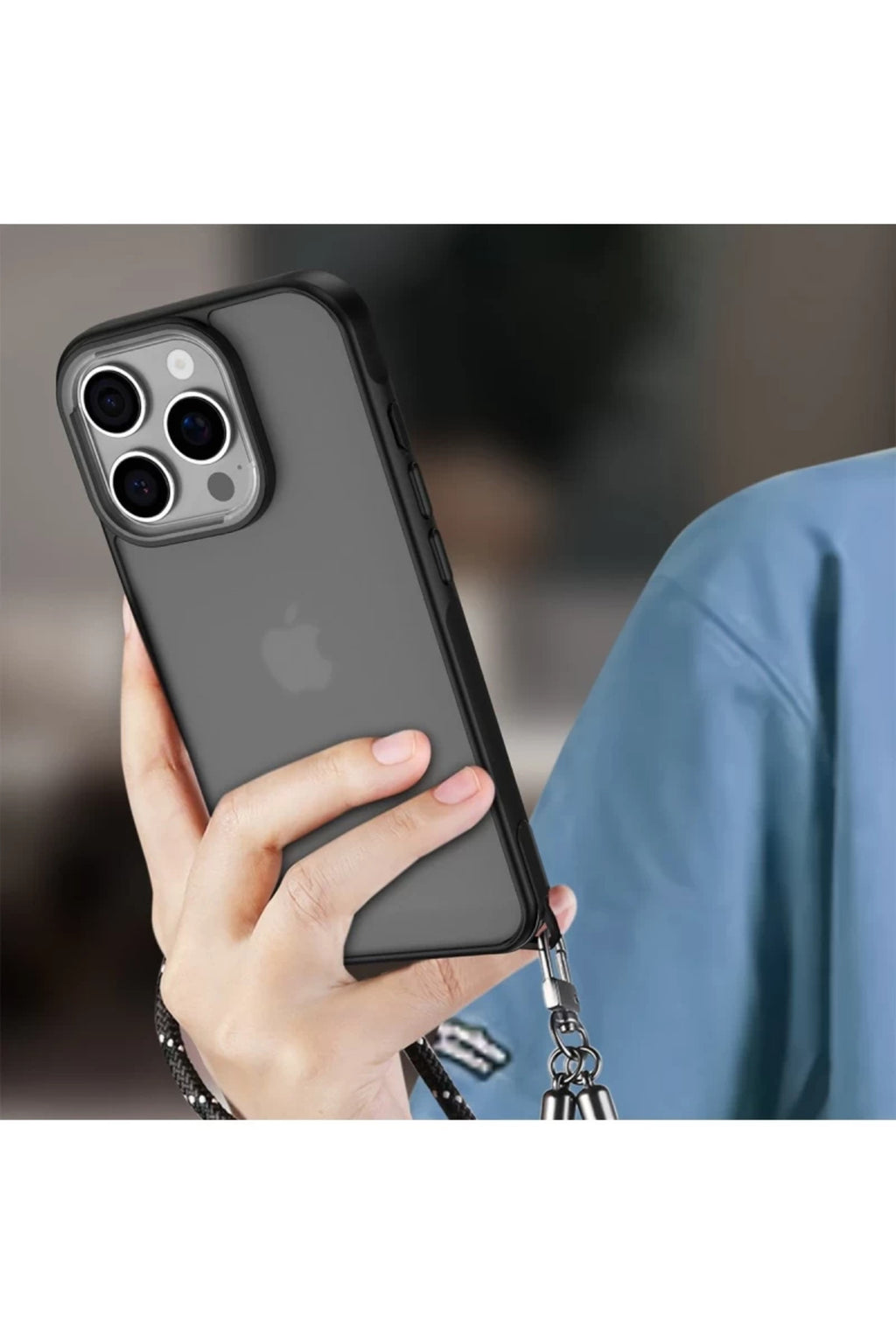 Apple iPhone 16 Pro Uyumlu Kılıf Elegant Kapak - Pudra