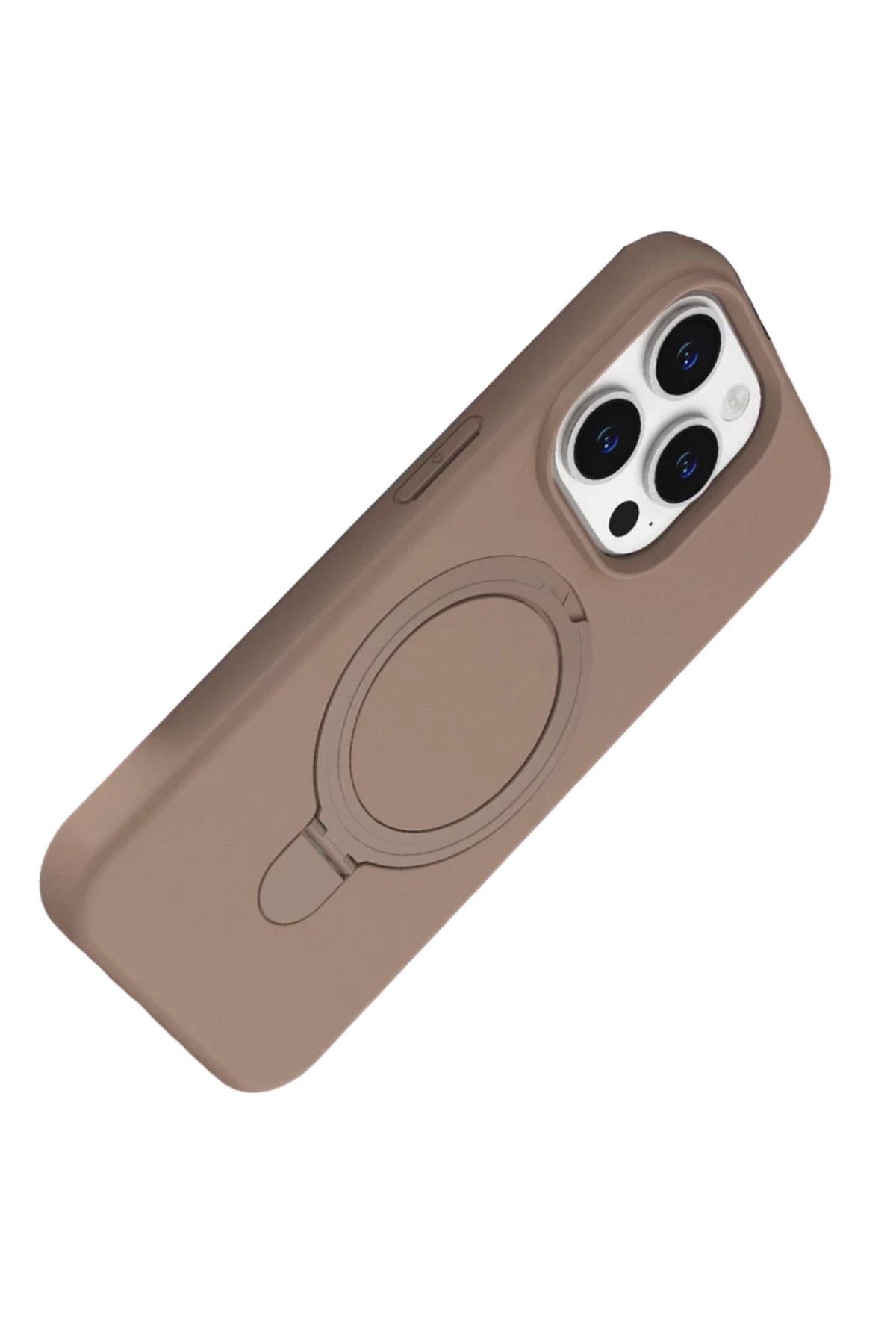 Apple iPhone 15 Pro Max Uyumlu Regal Magsafe Standlı Kapak - Çöl Titanyum