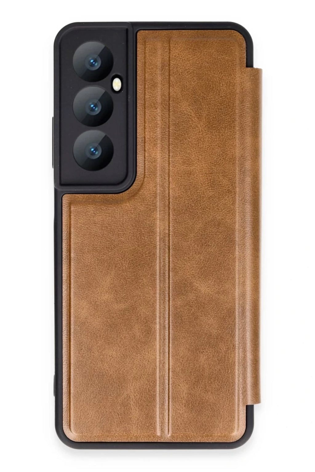 Realme C65 Uyumlu Kılıf Flip Cover - Taba