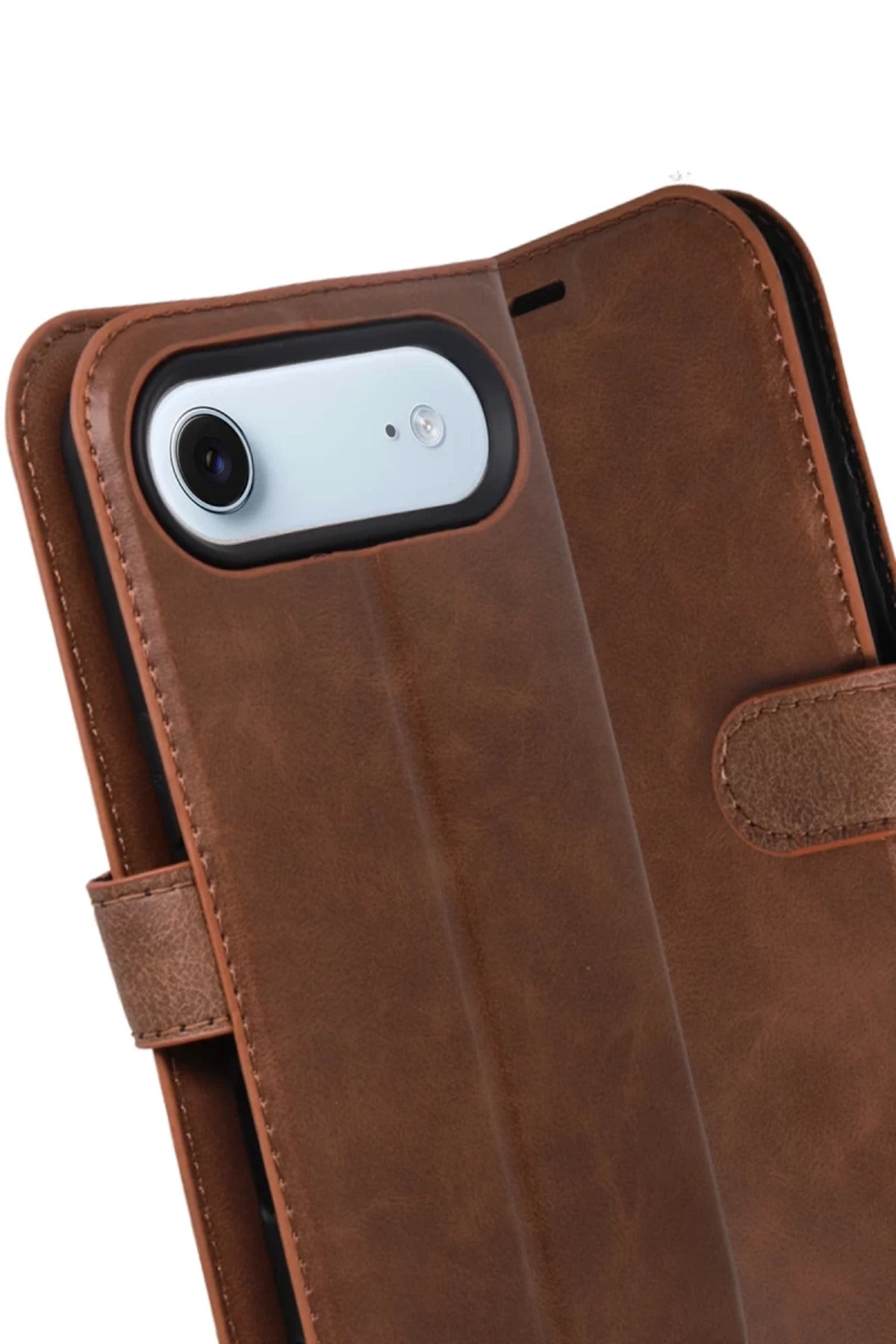 Apple iPhone 17 Air Uyumlu Trend S Plus Kapaklı Kılıf - Taba