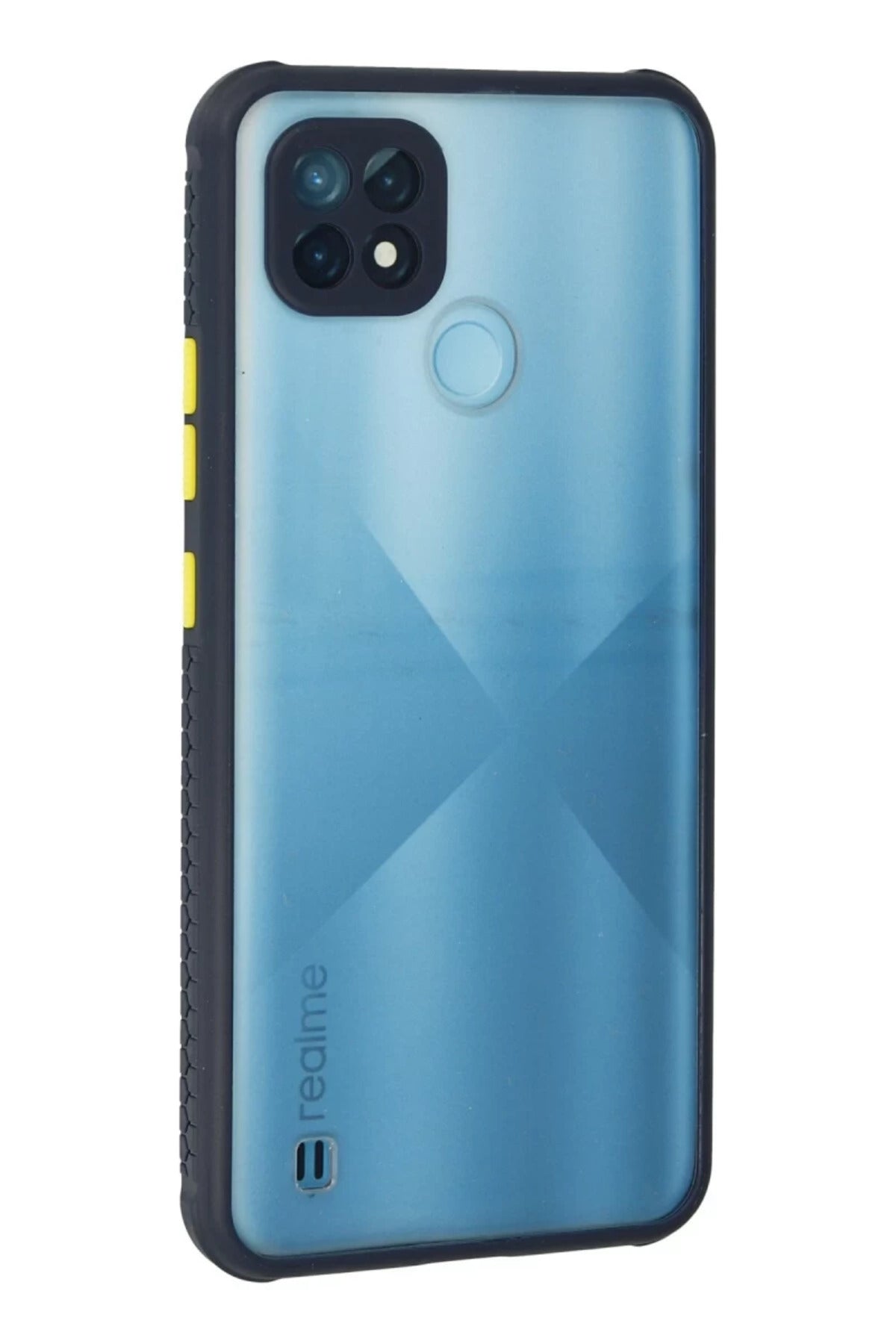 Realme C21 Uyumlu Kılıf Miami Şeffaf Silikon - Lacivert