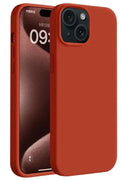 Apple iPhone 15 Plus Uyumlu Kılıf First Silikon - Kırmızı
