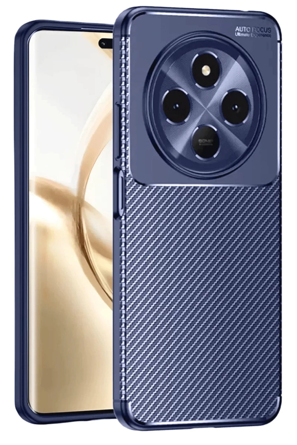 Tecno Spark 30C Uyumlu Kılıf Auto Focus Karbon Kapak - Lacivert