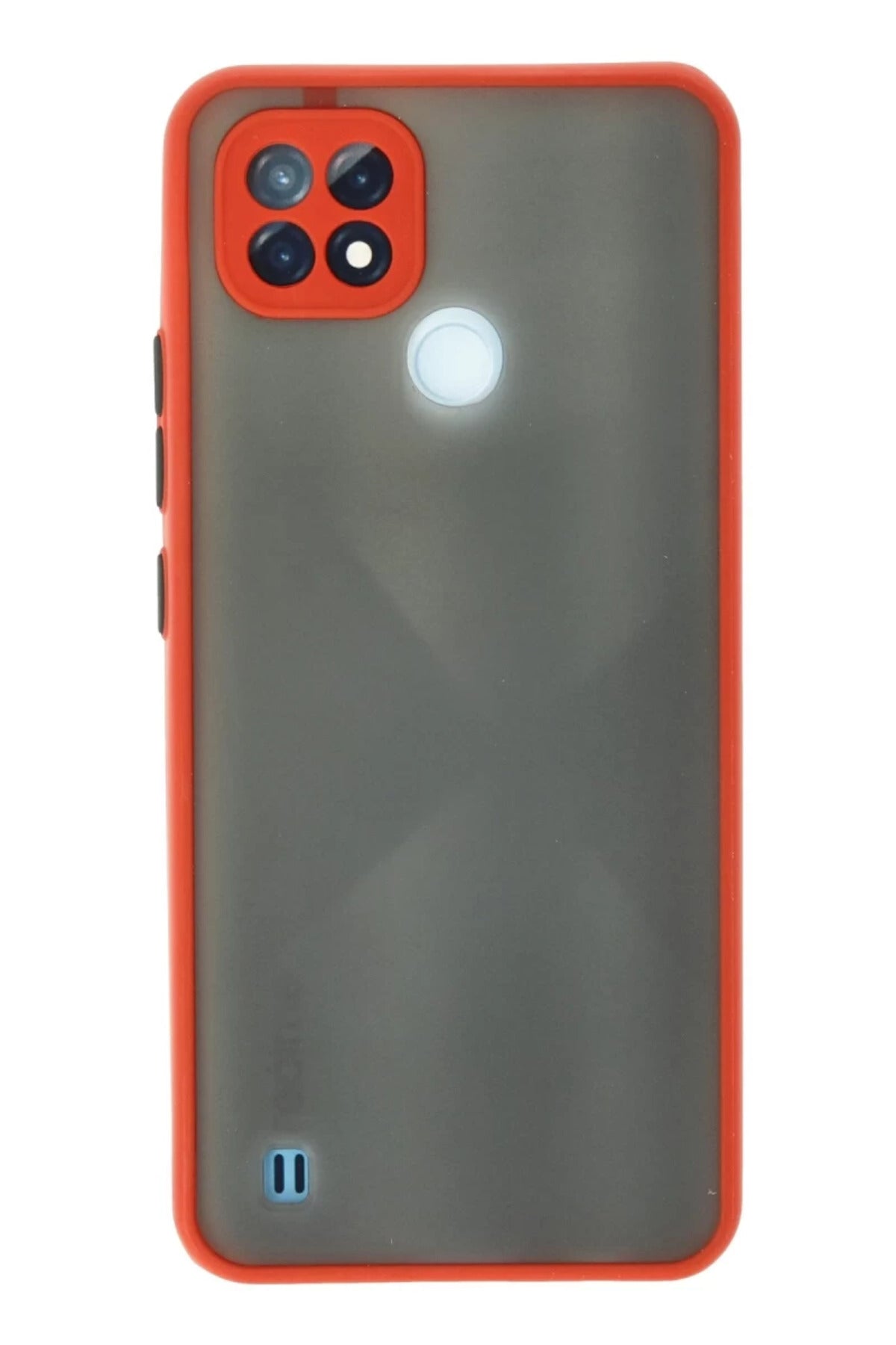 Realme C21 Uyumlu Kılıf Montreal Silikon Kapak - Kırmızı