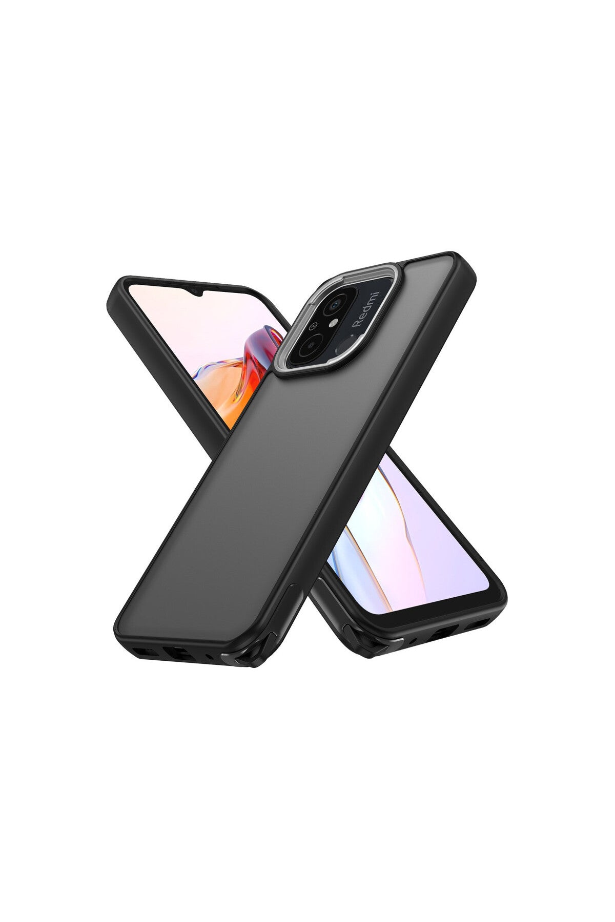 Xiaomi Redmi 12C Uyumlu Kılıf Elegant Kapak - Siyah