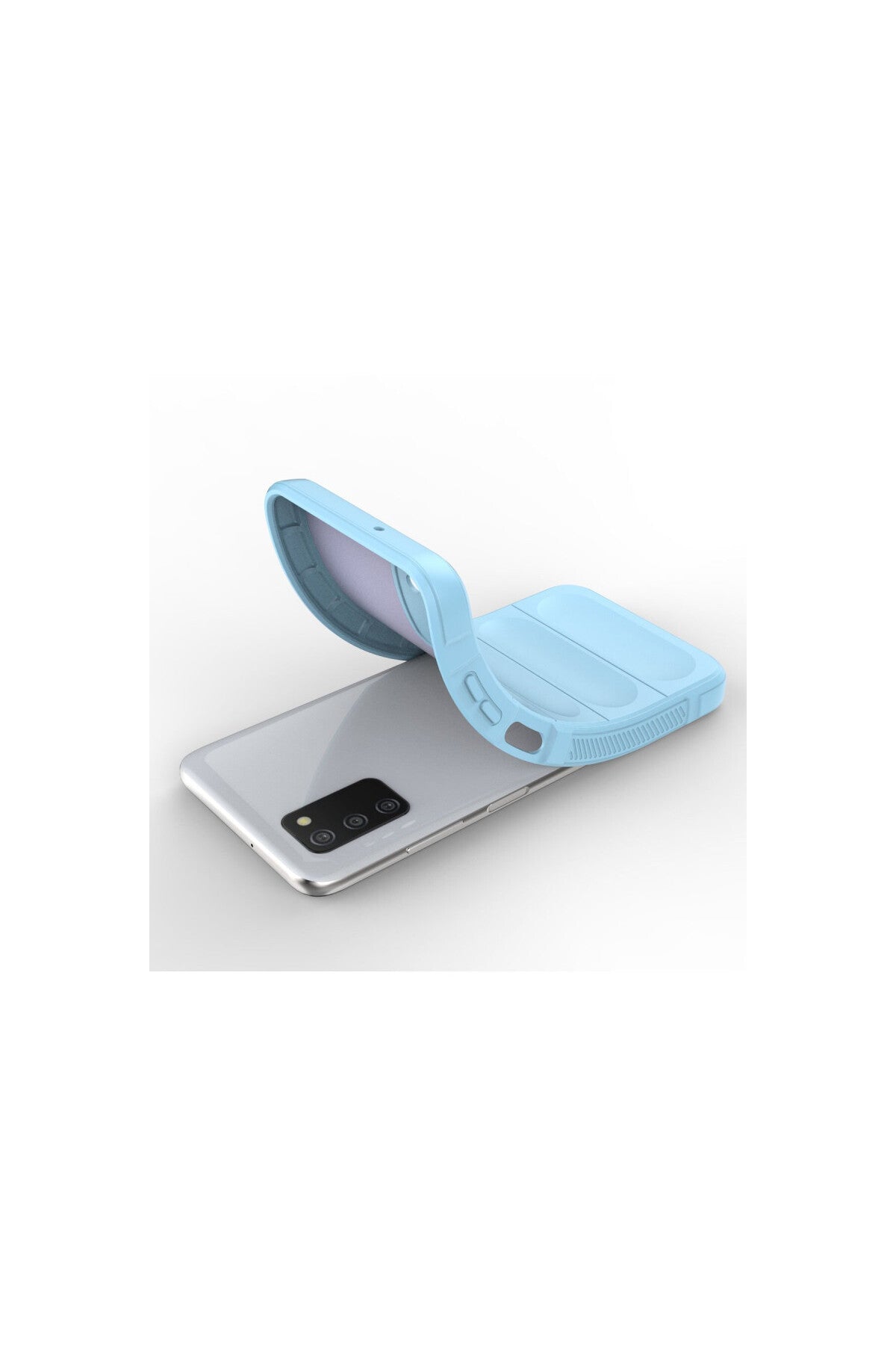 Samsung Galaxy A03S Uyumlu Kılıf Optimum Silikon - Sky Blue