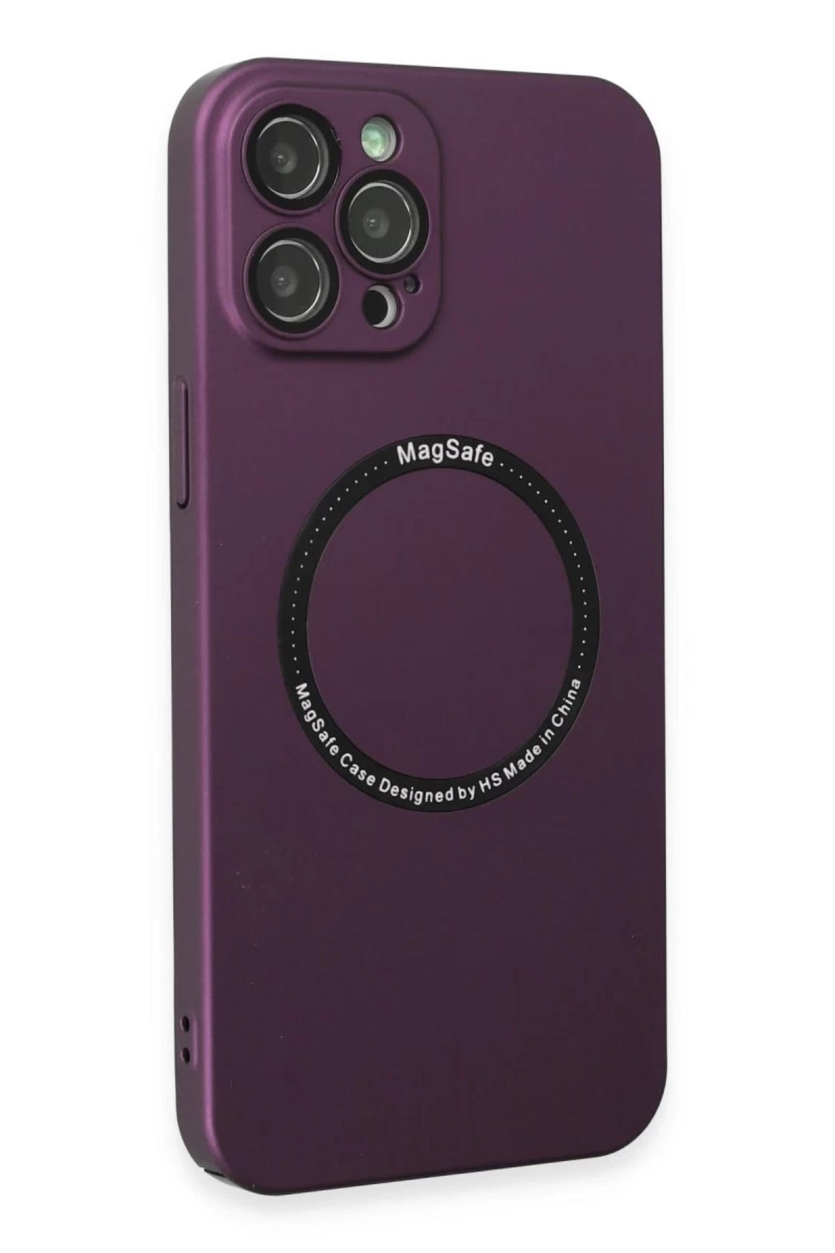 Apple iPhone 12 Pro Uyumlu Kılıf Jack Magneticsafe Lens Silikon - Mürdüm