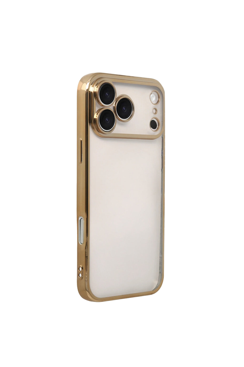 Apple iPhone 17 Pro Max Uyumlu Lensli Silikon - Gold
