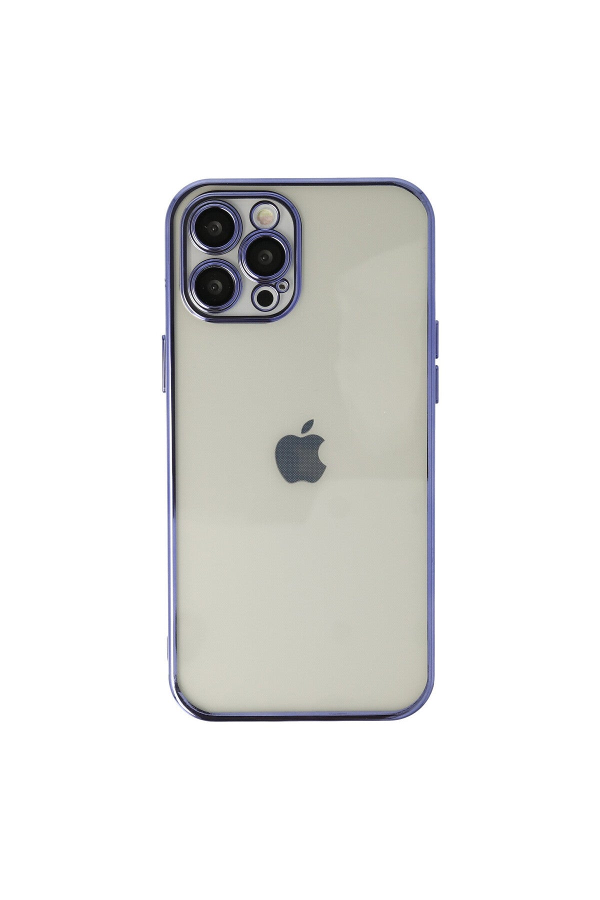 Apple iPhone 12 Pro Uyumlu Kılıf Lensli Silikon - Mor