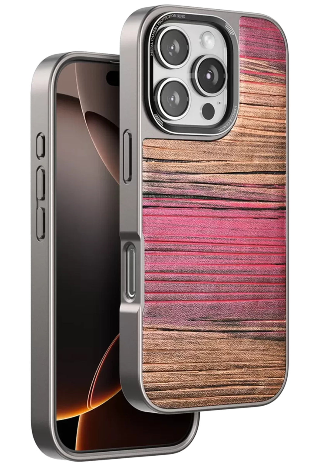 Venco Apple iPhone 16 Pro Uyumlu Wave Kapak - Pembe