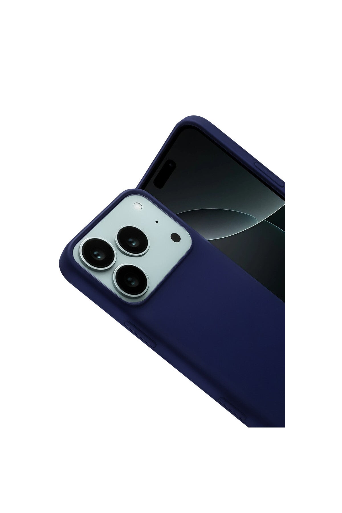 Apple iPhone 17 Pro Uyumlu Nano içi Kadife Silikon - Lacivert
