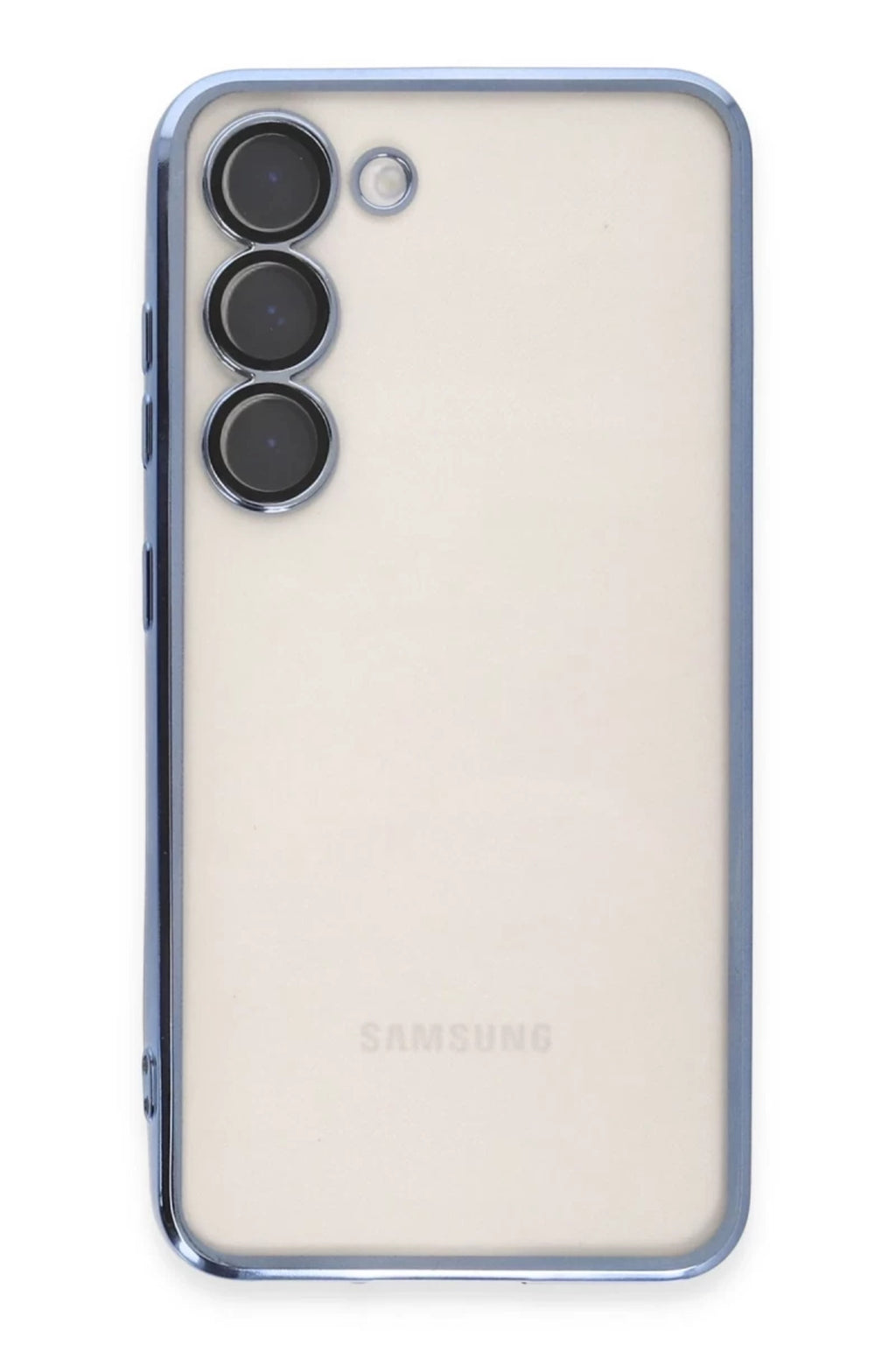 Samsung Galaxy S23 Plus Uyumlu Kılıf Lensli Silikon - Açık Mavi