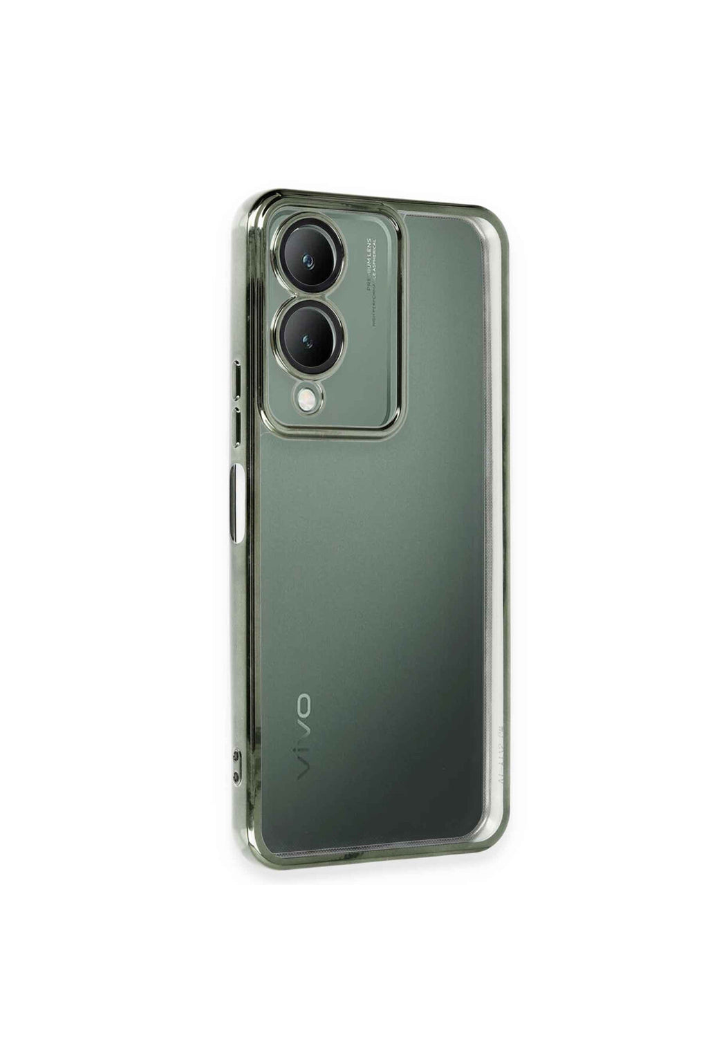 Vivo Y17S Uyumlu Kılıf Lensli Silikon - Yeşil
