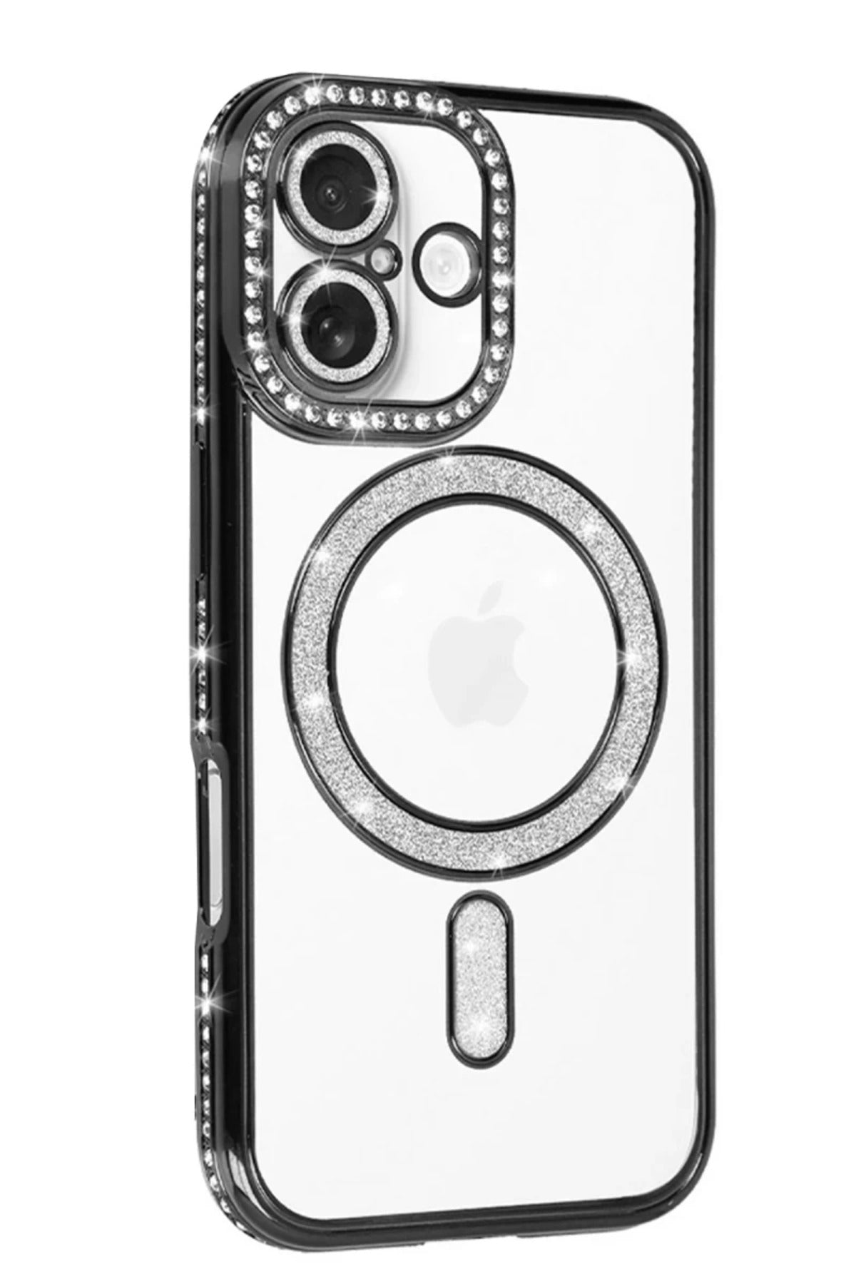 Apple iPhone 17 Uyumlu Joke Simli Magneticsafe Kılıf - Siyah