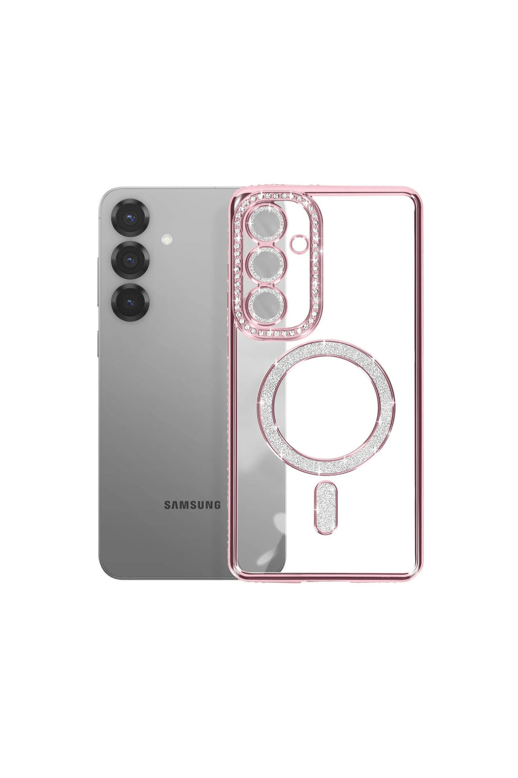 Samsung Galaxy S26 Plus Uyumlu Joke Simli Magneticsafe Kılıf - Pembe