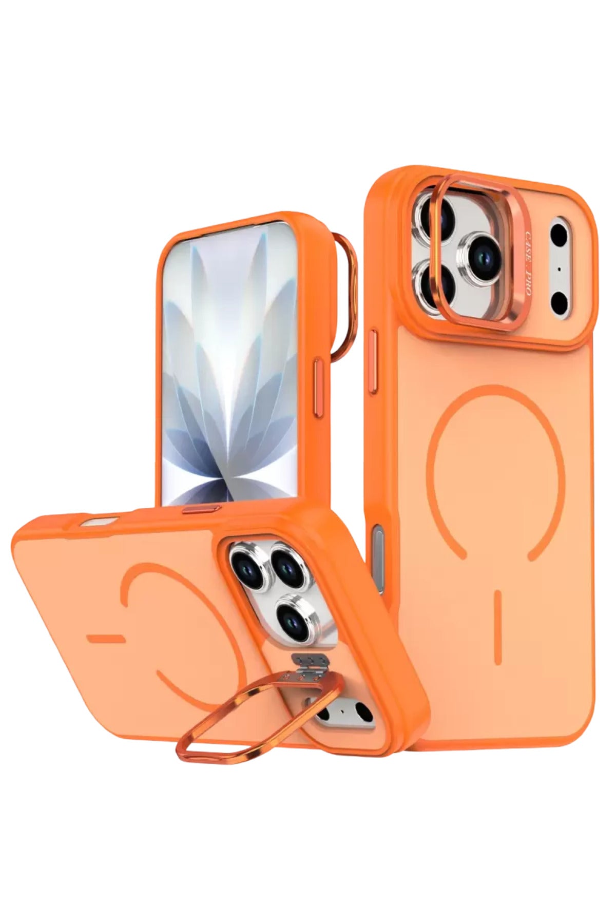 Joko Apple iPhone 17 Pro Uyumlu Flexa Magsafe Kapak - Turuncu