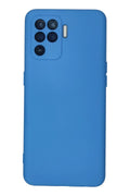 Oppo Reno 5 Lite Uyumlu Kılıf Nano içi Kadife Silikon - Mavi