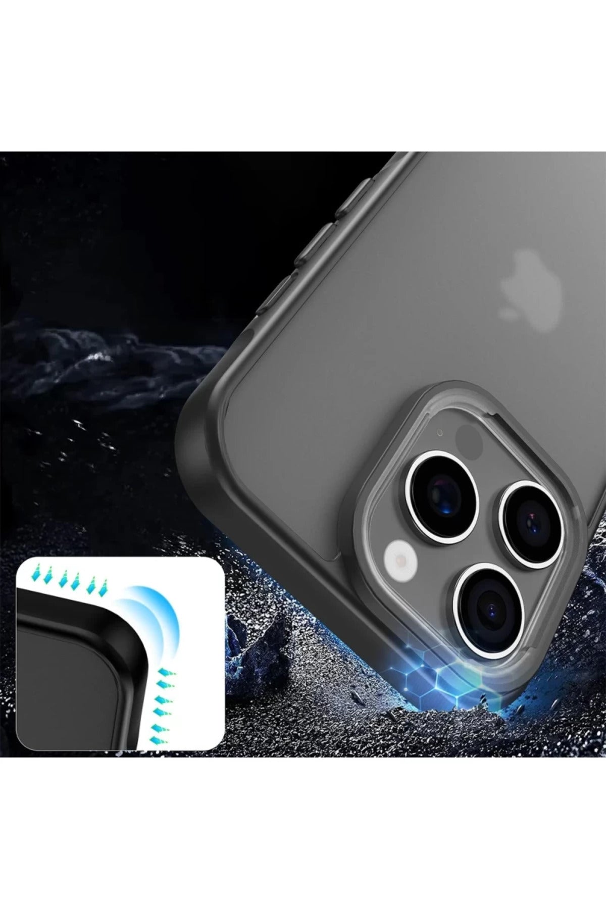 Apple iPhone 16 Pro Max Uyumlu Kılıf Elegant Kapak - Siyah