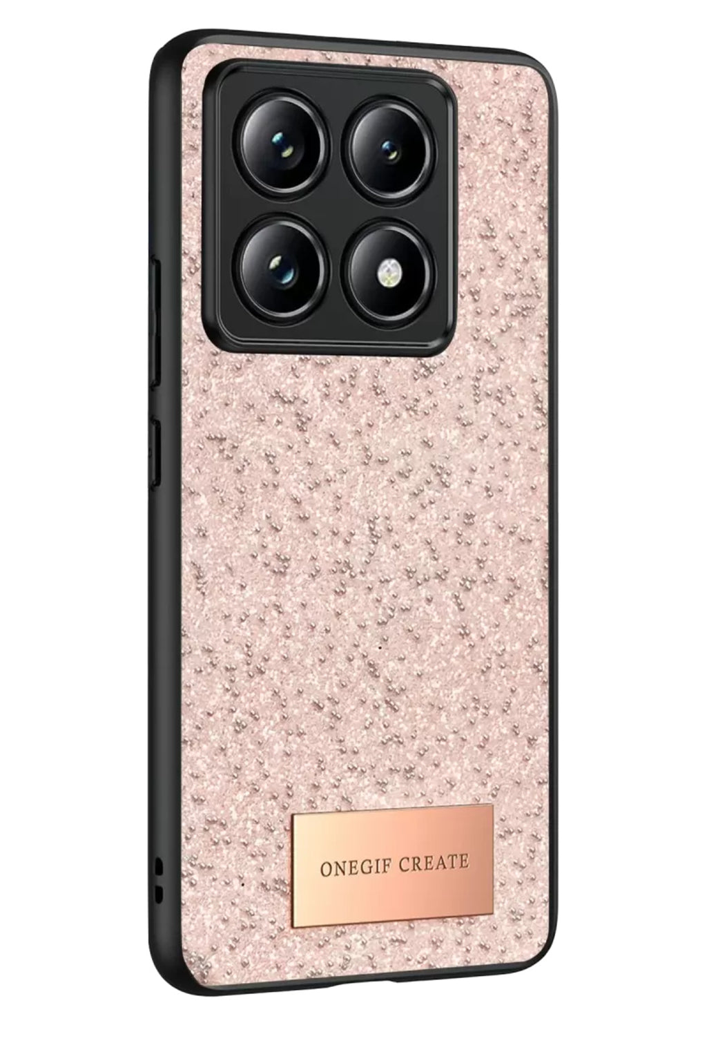 Onegif Xiaomi Mi 14T Pro Uyumlu Bright Simli Kapak - Pembe