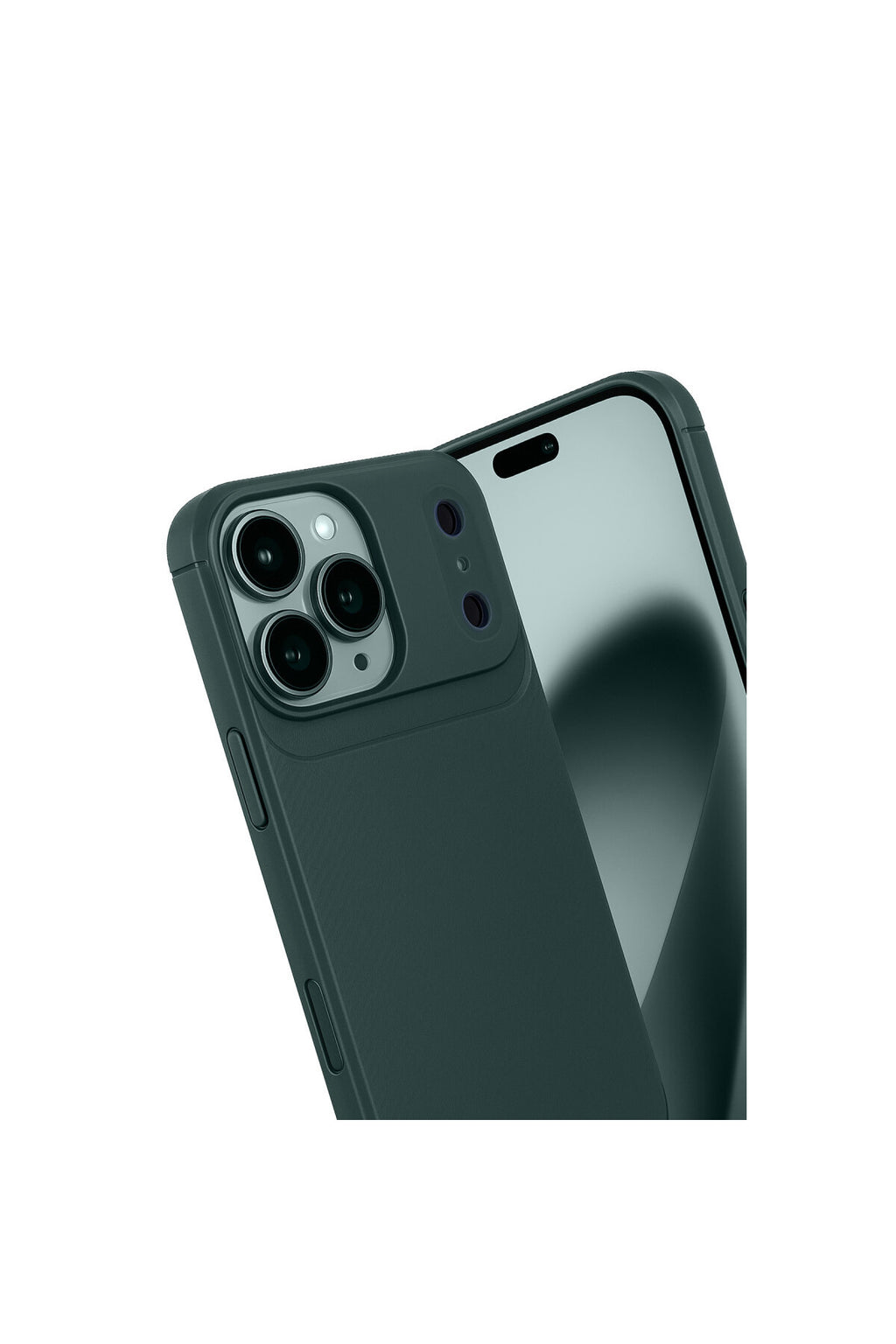 Apple iPhone 17 Pro Uyumlu Auto Focus Karbon Kapak - Koyu Yeşil